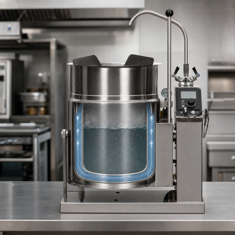 Product image #3 for Cleveland Range Electric Countertop Tilting Kettle, 12-Gallon, Self-Contained, 2/3 Steam-Jacketed