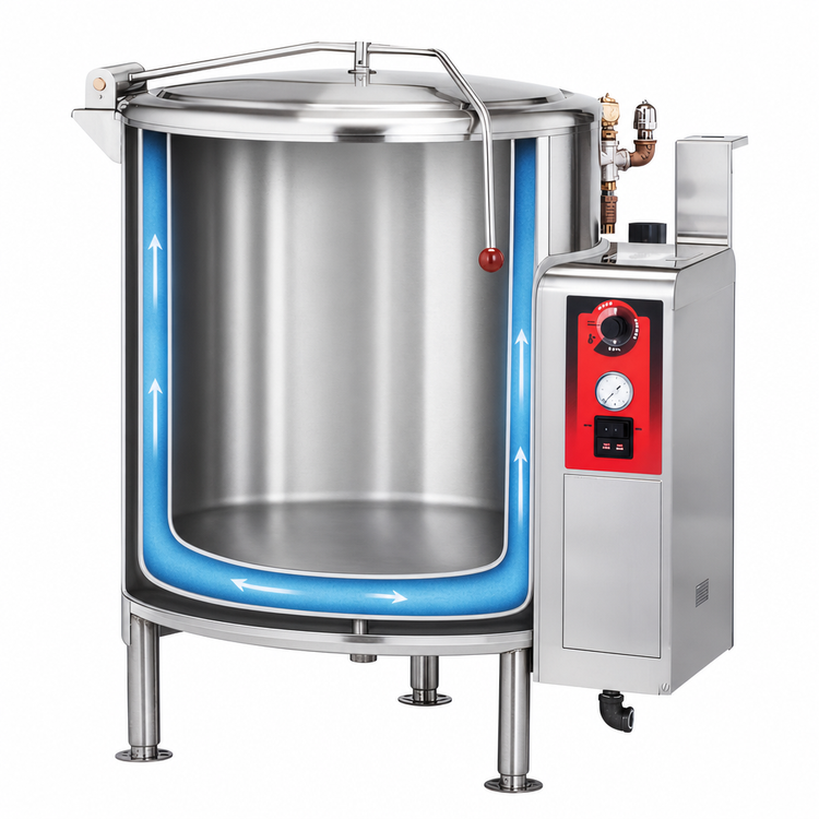Product image #4 for Vulcan SL80 80-Gallon Fully Jacketed Direct Stationary Steam Kettle