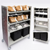 Thumbnail image #3 for Cambro Camshelving Premium 4-Tier Mobile Flex Station Unit with Angled Divider Bars, 24 x 48 x 67 Inches, Speckled Gray