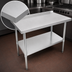 Thumbnail image #3 for John Boos Stallion 30-Inch x 18-Inch Stainless Steel Budget Work Table with 1-1/2-Inch Backsplash and Adjustable Undershelf