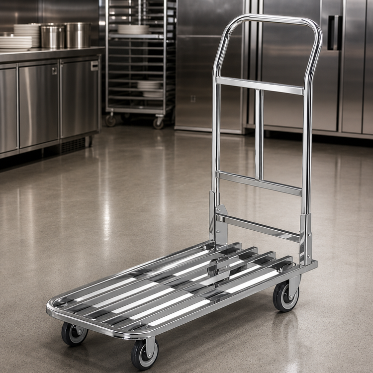Product image #4 for Channel Chrome Stocking Truck with 18 x 37 Inch Tubular Deck
