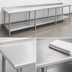 Thumbnail image #3 for Spec-Master 108-Inch x 24-Inch 300 Series Stainless Steel Work Table with Rear Up-Turn and Adjustable Undershelf