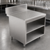 Thumbnail image #3 for Advance Tabco Prestige Supreme 36-Inch Stainless Steel Freestanding Underbar Drainboard Cabinet with Open Front and 7-Inch Backsplash