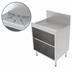 Thumbnail image #4 for Perlick Top Shelf 24-Inch Freestanding Underbar Storage Cabinet with Drainboard Top, Stainless Steel