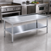 Thumbnail image #3 for Eagle Group 16-Gauge Stainless Steel Griddle/Equipment Stand with Undershelf, 60-3/8 Inch W x 24-3/8 Inch D x 25-1/4 Inch H