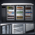 Thumbnail image #3 for Hurakan by Equip.me 72-Inch Narrow Counter-Height 3-Glass-Door Back Bar Refrigerator