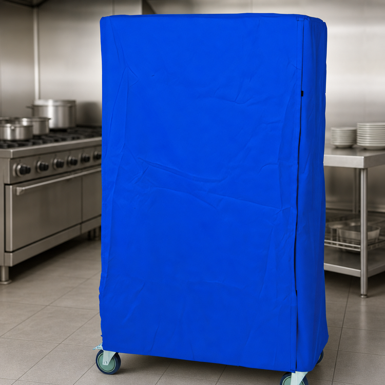 Product image #3 for Quantum 400 Denier Blue Nylon Wire Cart Cover with Zipper Flap, 24 x 60 x 63 Inches