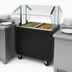 Thumbnail image #3 for Advance Tabco Mobile Serving Counter with Mechanically Assisted Cold Pan, 2-Pan Capacity, Double-Sided Sneeze Guard