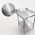 Thumbnail image #3 for Sapphire 30-Inch x 24-Inch Stainless Steel Work Table with 5-Inch Backsplash and Undershelf