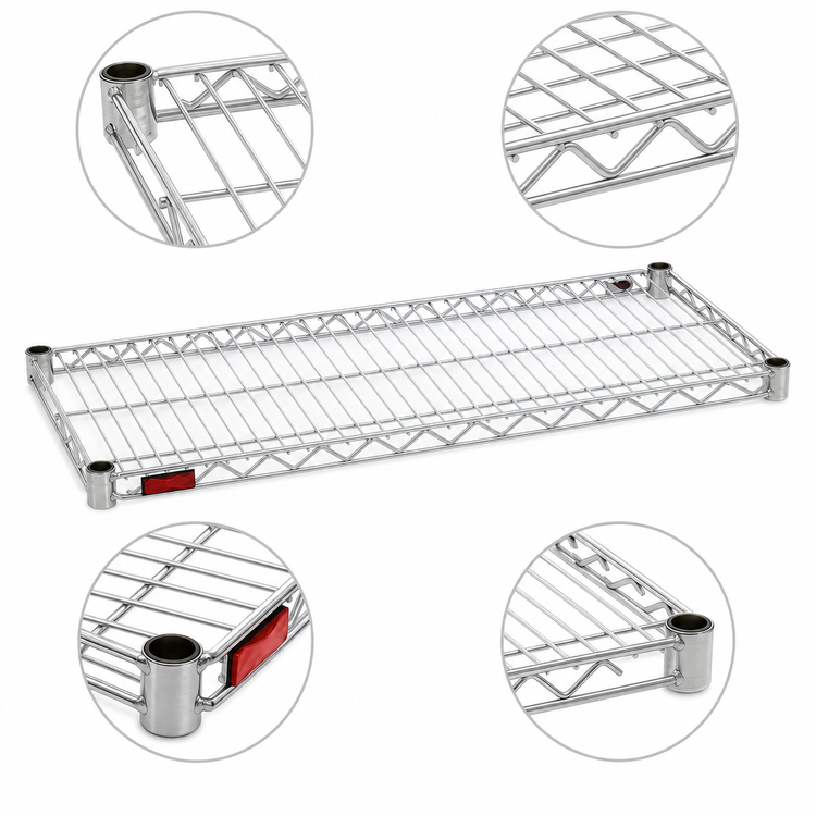 Product image #3 for Eagle Group QuadTruss 60-Inch x 24-Inch Stainless Steel Wire Shelf, 600 lb. Capacity