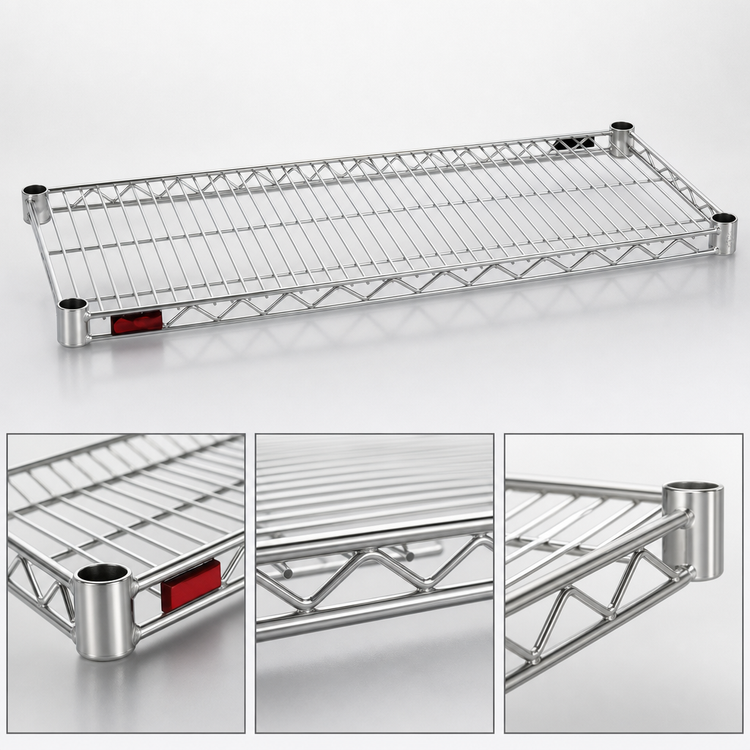 Product image #3 for Eagle Group QuadTruss 54-Inch x 21-Inch Stainless Steel Wire Shelf