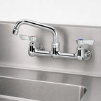 Thumbnail image #3 for Krowne Silver Series 12-806L Low-Lead Backsplash-Mount Faucet with 6-Inch Swing Spout, 8-Inch Centers Case of 12
