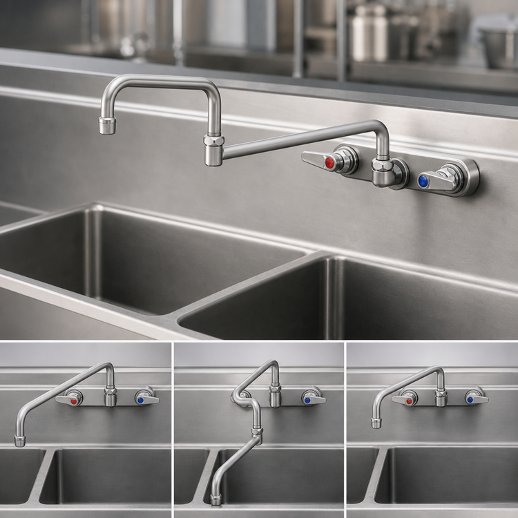 Product image #3 for T&S Brass B-1137 Workboard Faucet with 18-Inch Double-Jointed Nozzle