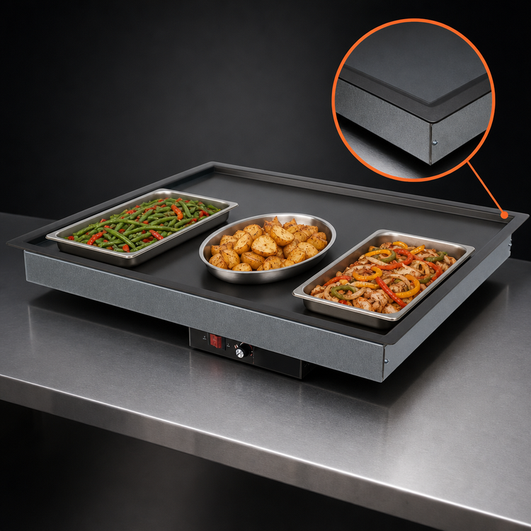 Product image #3 for Hatco Glo-Ray Built-In Rectangular Heated Shelf with Recessed Top, 31-1/2" x 21"