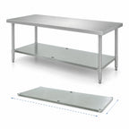 Thumbnail image #3 for Advance Tabco UG-36-96 Galvanized Steel Undershelf for 96" x 36" Work Tables, 90" x 30", 450 lb Distributed Capacity
