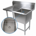 Thumbnail image #3 for John Boos Pro-Bowl Freestanding 1-Compartment Stainless Steel Sink with Left Drainboard