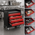 Thumbnail image #3 for TradeMaster 4-Drawer Commercial Cart with 16 x 30 Inch Drawers, 500 lb. Capacity, Black