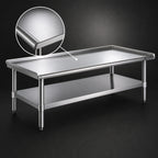 Thumbnail image #3 for Eagle Group T3084GS 84-3/8" W x 30-3/8" D x 25-1/4" H Equipment Stand, 16-Gauge Stainless Steel Top, Open Base with Undershelf