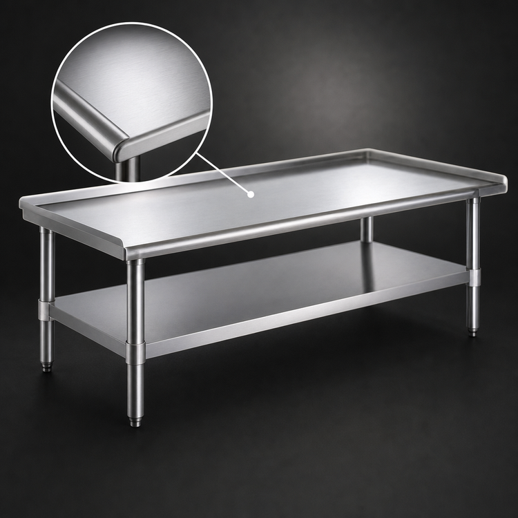 Product image #3 for Eagle Group 84-3/8-Inch W x 30-3/8-Inch D Griddle/Equipment Stand with Stainless Steel Top