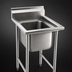 Thumbnail image #3 for Eagle Group 1-Compartment Commercial Sink with 18 x 24-Inch Bowl and 9-1/2-Inch Backsplash