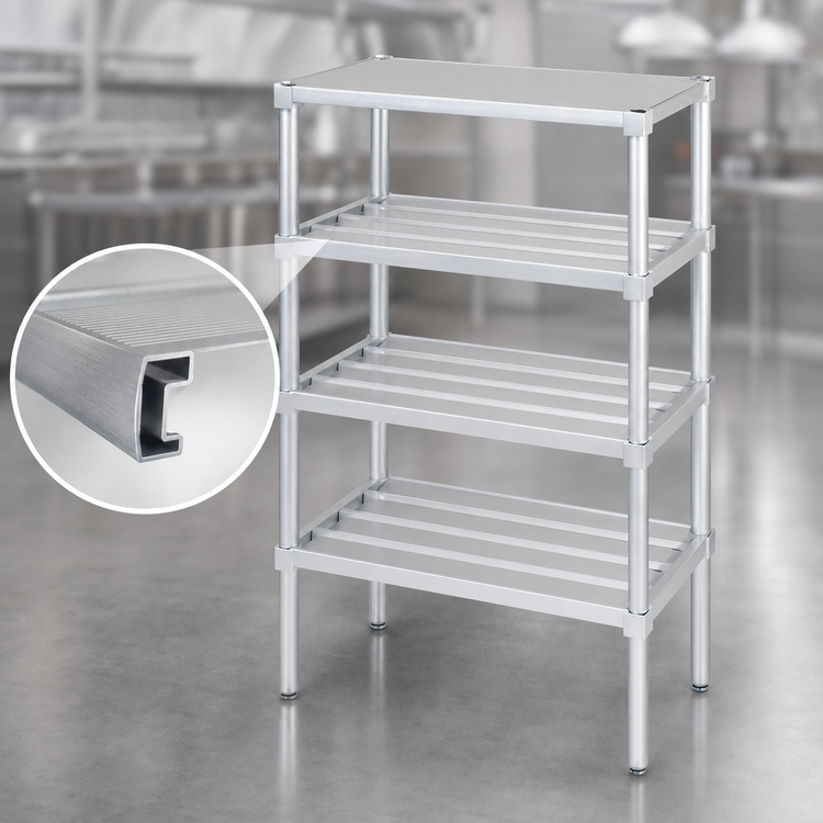 Product image #3 for Channel 54-Inch Wide x 20-Inch Deep Adjustable E-Channel Aluminum Shelf