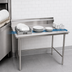Thumbnail image #3 for Eagle Group Straight Clean Dishtable, 24 x 30 Inch, Left-to-Right Operation, 16/304 Stainless Steel Top, 8 Inch Backsplash