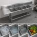 Thumbnail image #3 for John Boos Pro-Bowl 4-Compartment Floor Model Sink with Dual 30-Inch Drainboards, 14-Gauge Stainless Steel, 14-Inch Deep Bowls