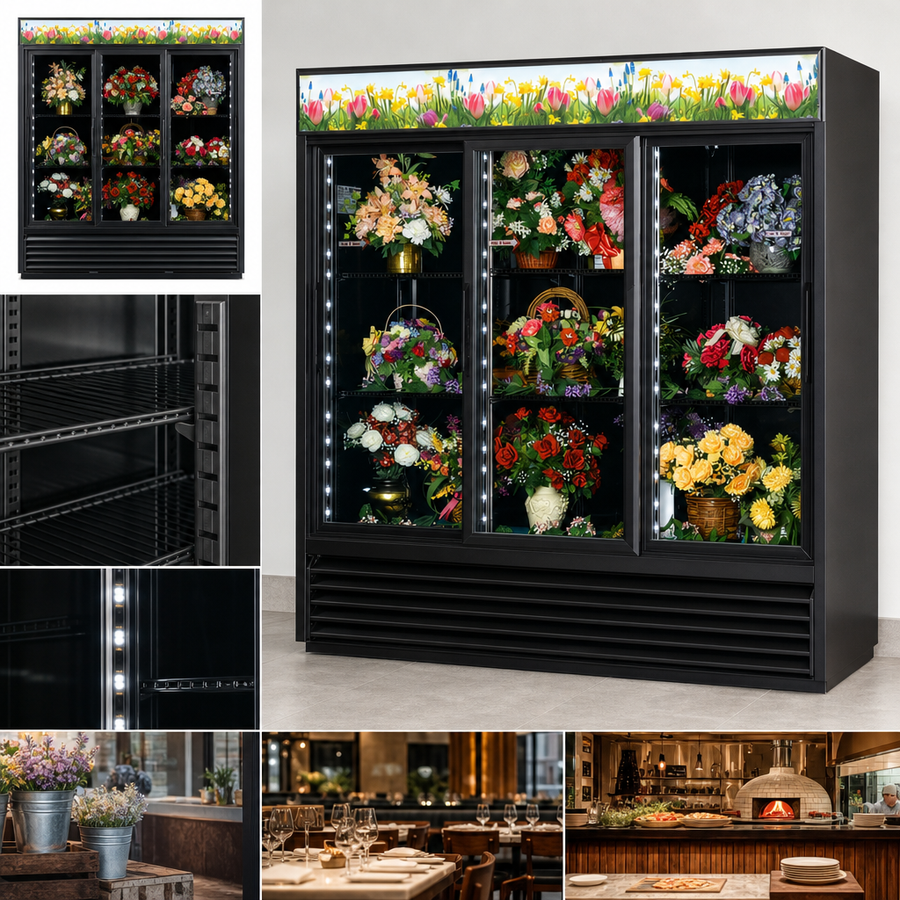 Three-Section Floral Merchandiser