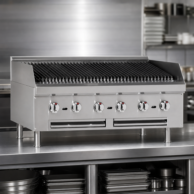 Product image #3 for Southbend 48-Inch Gas Countertop Charbroiler with Cast Iron Radiants