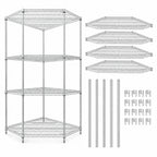 Thumbnail image #3 for Quantum WR63-2442CRNC 5-Sided Chrome Wire Shelving Starter Kit, 42 x 24-Inch, 4 Shelves