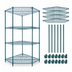 Thumbnail image #3 for Quantum 5-Sided Stationary Wire Shelving Starter Kit, 42 x 24 Inches, Green Epoxy