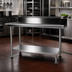 Thumbnail image #3 for John Boos 90-Inch Stainless Steel Dishtable Undershelf with Adjustable Bullet Feet