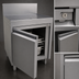 Thumbnail image #3 for Glastender Underbar Drainboard Cabinet Base with Hinged Door, 24 Inch W x 24 Inch D, Stainless Steel