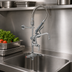 Thumbnail image #3 for T&S Brass Mini Pre-Rinse Faucet Unit, Deck Mount, Single-Hole, 8-Inch Swing Nozzle, Lever Handles