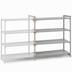 Thumbnail image #4 for Cambro Camshelving Premium 4-Tier Solid Add-On Polymer Shelving Unit, 21 x 72 x 72 Inches, Speckled Gray