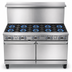 Thumbnail image #3 for Imperial Pro Series 60-Inch Gas Restaurant Range with 10 Open Burners, Convection Oven and Standard Oven
