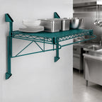 Thumbnail image #3 for Quantum WC14-CB1824P Wall-Mount Cantilever Single-Shelf Kit, 24 x 18 Inches, Green Epoxy Finish, NSF Listed