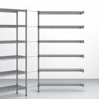 Thumbnail image #3 for Eagle Group Valu-Master A5-86-2142V 5-Tier Add-On Wire Shelving Unit, 42 x 21 x 86 Inches, Pewter Gray Epoxy Finish