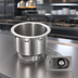 Thumbnail image #3 for 7-Quart Drop-In Round Electric Food Warmer with Drain, Infinite Control, 240V