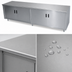 Thumbnail image #3 for Advance Tabco Special Value Economy Enclosed Work Table with Cabinet Base, 96 x 30 Inch, 16 Gauge 304 Stainless Steel Top