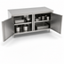 Thumbnail image #3 for John Boos 84-Inch x 30-Inch Stainless Steel Enclosed Work Table with Cabinet Base and Double Hinged Doors
