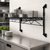 Thumbnail image #3 for Quantum Cantilever Single Shelf Post Wall-Mount Wire Shelving Unit, 36 x 24 Inch, Black Epoxy