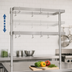 Thumbnail image #3 for BK Resources 48-Inch Adjustable Table-Mount Stainless Steel Pot Rack with 16 Double-Prong Hooks