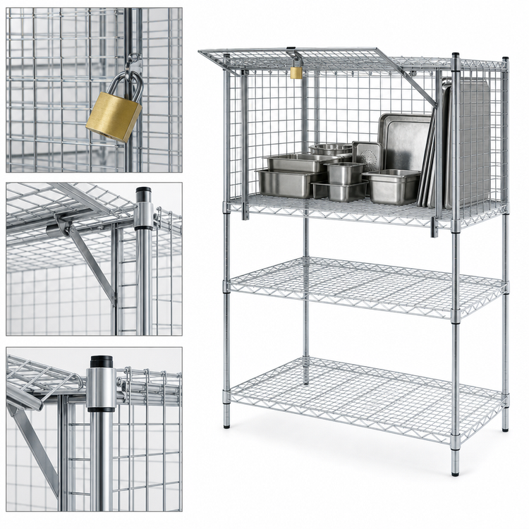 Product image #3 for EagleGard 48"W x 24"D Security Enclosure Kit with Flip-Up Door