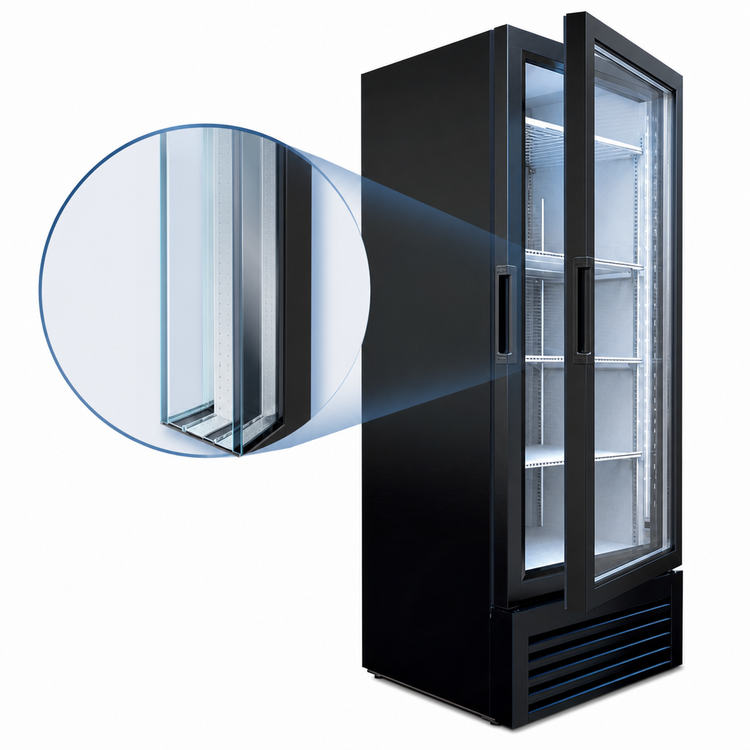 Product image #3 for Beverage-Air Marketeer MT12-1B One-Section Reach-In Glass Door Refrigerated Merchandiser, 11.5 Cu. Ft., Black