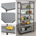 Thumbnail image #3 for Cambro Camshelving Basics Plus 5-Shelf Solid Stationary Polymer Shelving Starter Unit, 24 x 36 x 84 Inches, Brushed Graphite