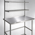 Thumbnail image #3 for Eagle Group Modular Stainless Steel Workstation with 2 Wire Overshelves and Rear Grid Panel, 48 x 24 x 74 Inches