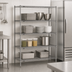 Thumbnail image #3 for Metro Super Erecta 42W x 21D x 63H Stationary Starter Wire Shelving Unit with 4 Shelves, Metroseal Gray and Microban