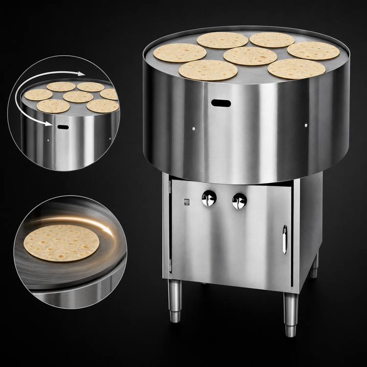 Product image #3 for Titan JTRG-34 Rotating Tortilla Griddle, 34-Inch Diameter, Gas
