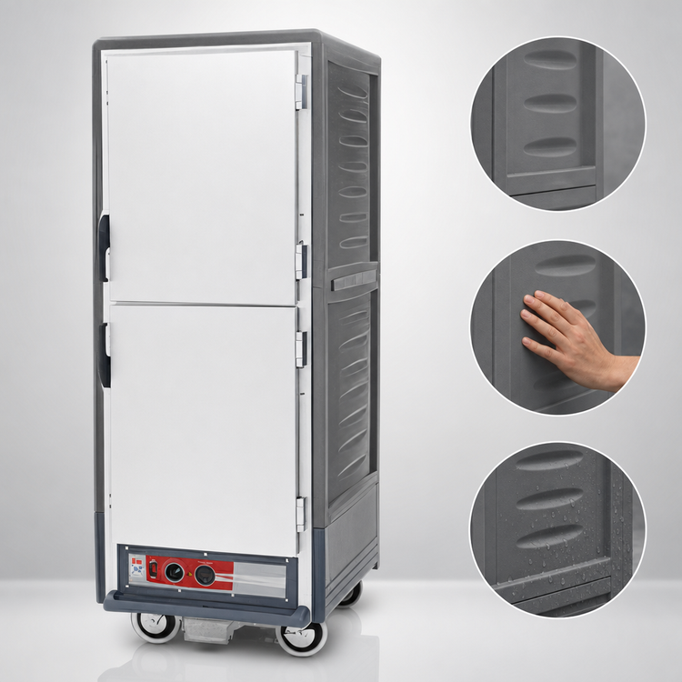 Product image #3 for Metro C5 3 Series Full-Height Heated Holding Cabinet with Gray Insulation Armour and Dutch Insulated Aluminum Doors